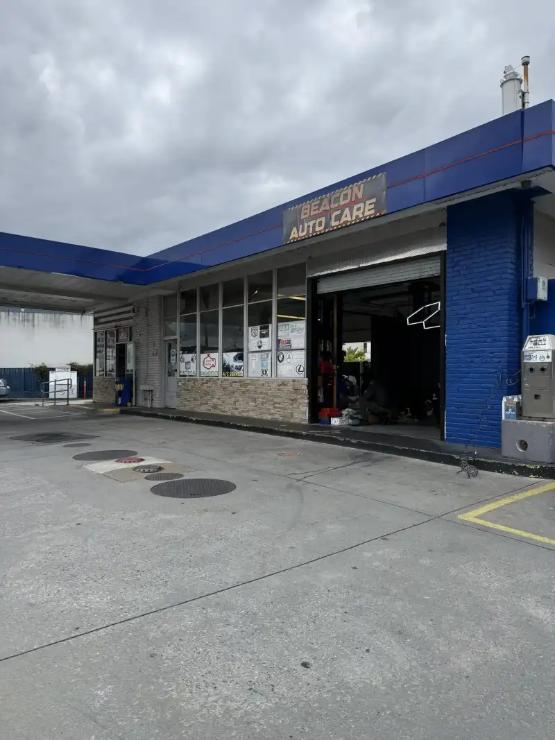 Beacon Auto Care storefront on S El Camino Real in San Mateo, serving the Peninsula