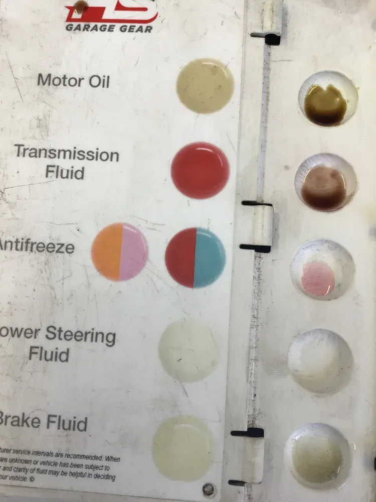 Burnt transmission fluid at Beacon Auto Care San Mateo